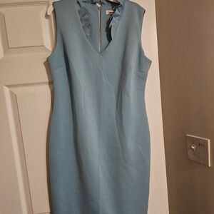 Elegant Blue Sleeveless Dress